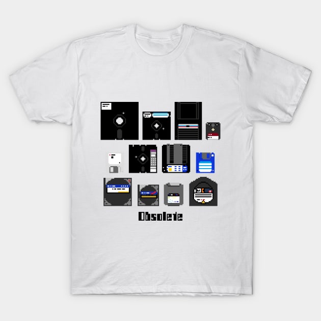 Obsolete Computer Media T-Shirt by Vampireslug